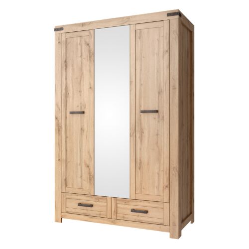 Szekrény 3D2S tükörrel, wotan tölgy, MORATIZ 143068463