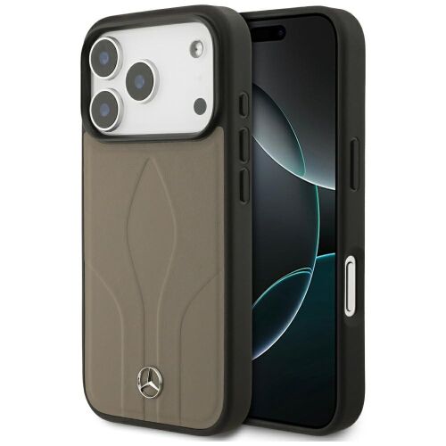 Mercedes Leather The Move Apple iPhone 17 Pro MagSafe hátlap tok, bézs 143093209 