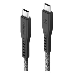 Energea kabel Flow USB-C / USB-C szövet gyorstöltő- és adatkábel, 1.5m, 240W, 5A, fekete 143095220 - USB kábel