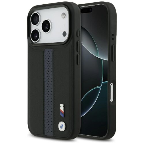 BMW M Perforated Stripe Logo Apple iPhone 17 Pro MagSafe hátlap tok, kék 143095349 - Telefontok