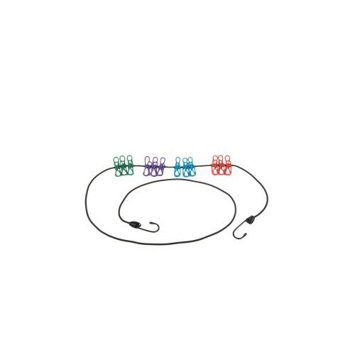 Rugalmas teregetőzsinór Ruhaszárító zsinór 12 csipesz 143104535