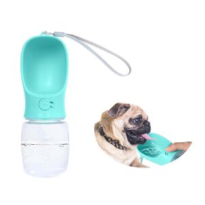 Hordozható kutyasétáltató itatótál 380ml. Kék