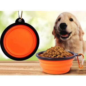 Szilikon tál kutyáknak összecsukható turisztikai carabinieri 800mlnarancs