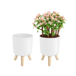 virágcserép lábakon álló, kerti, fehér 24 cm