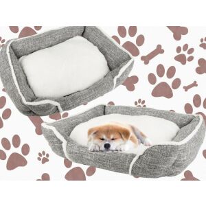 Kutyaágy puha kényelmes pelyhes ágy párnával 60cm x 50cm 143104852 - Kutyafekhely