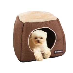 kutyaágy puha kennel kutyaszobaház játszószekrény, barna 143105142 - Kutyafekhely