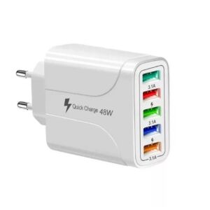 Универсално A501-2 48W 5-портово USB стенно зарядно устройство - Зарядно устройство за телефон