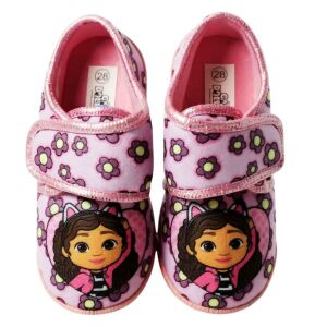 Nickelodeon Gabi's Dollhouse kwiatowe kapcie, różowe buty domowe - Buty dla dzieci