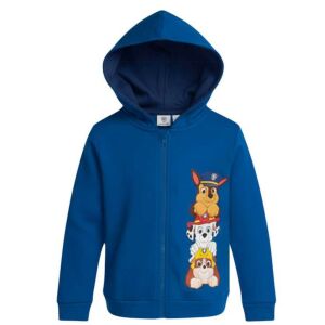 Nickelodeon Paw Patrol blauer Reißverschluss-Hoodie für Kinder, 5-6 Jahre, Vorderansicht - Pullover für Kinder