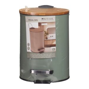 Mülleimer mit Pedal, Fassungsvermögen 3 l, dunkelgrüne Farbe, 17 x 24 cm 143106278 - Innenarchitektur