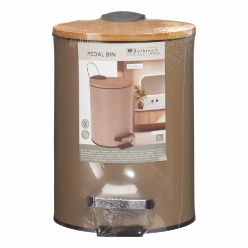 Odpadkový kôš s pedálom, objem 3 l, taupe hnedý, 17x24 cm 143106334