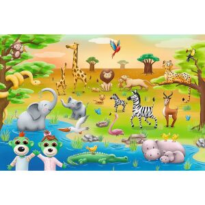 Puzzle Trefl Babies and the Bear Safari 24 Maxi - Puzzle pentru copii