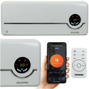 Kaminer Airo 2000W WiFi légfüggöny fűtés távirányítóval és okostelefon alkalmazás vezérléssel - Elektromos fűtés