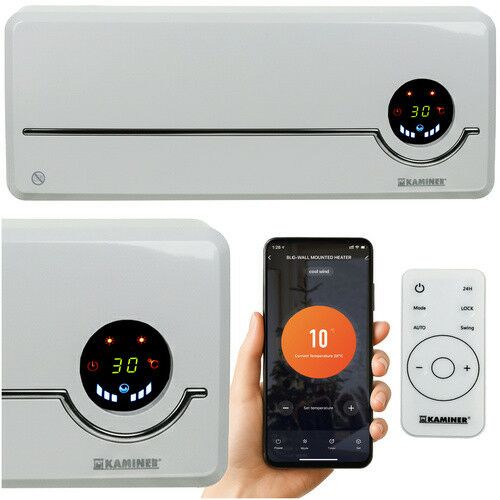 Kaminer Airo 2000W WiFi légfüggöny fűtés távirányítóval és okostelefon alkalmazás vezérléssel