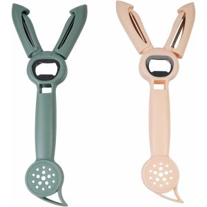 Wielofunkcyjny otwieracz 5w1: butelki, puszki, melon, zielono-morelowy 143112111 - Otwieracz do szyb