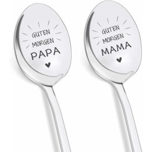 2x Łyżeczki do Kawy z Grawerem - Prezent dla Mamy i Taty 143112657 - Łyżka