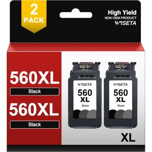 Wiseta PG-560XL Kartridże do Canon Pixma TS5350 TS7450 (2 czarne) 143113881 - Materiały eksploatacyjne do drukarek