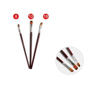Set 3 pensule pentru pictura cu varf drept, 22 cm, nr. 8, 10, 12 143114123 - Iskolai ecset