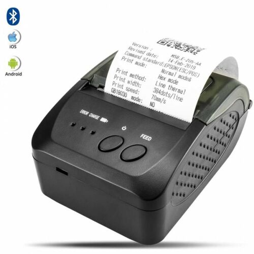 Mobil hőnyomtató 58 mm, USB, Bluetooth, Android, iOS, Windows, 2000 mAh, kettős töltés 143114141