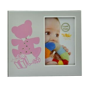 Baby Teddy III fém képkeret, 10x15-ös méret, rózsaszín