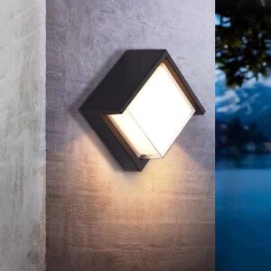 Aplica LED moderna, patrata, de exterior, 12W, lumina calda - Lămpi de perete pentru exterior