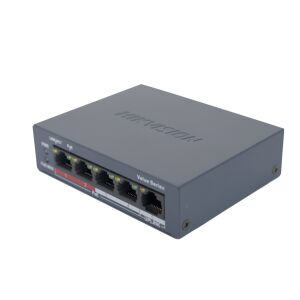 Switch POE Hikvision DS-3E0105P, obudowa metalowa, z 4 portami POE, 1Gbps, zasilacz 60W 143122150 - Przełącznik