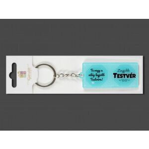 Kulcstartó Legjobb Testvér 7,5cm türkiz 143127208 - Ajándék kulcstartó