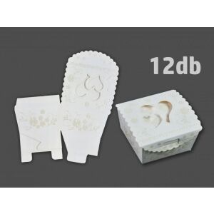 Ajándékdoboz esküvői törtfehér 12db 8x4,5cm 143127617 - Művészet & Hobbi