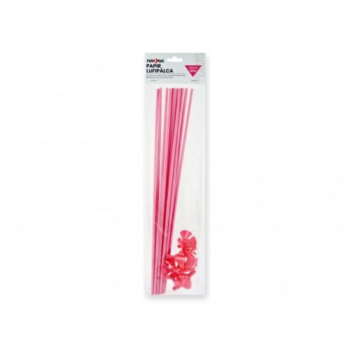 Rózsaszín lufipálca csészével, 10+10 db, 42cm, party dekoráció - Party dekoráció
