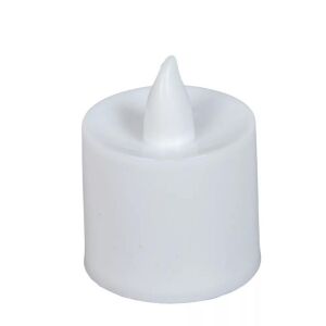 Fehér elektromos teamécses, elemes gyertya - Mécses