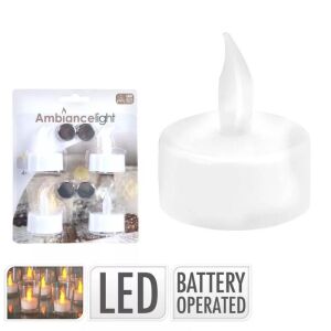 Ambiencelight LED-es elektromos mécses, elemes, 4 darabos - Mécses