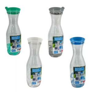 Kancsó jégkockával 1L, 4 darabos kancsókészlet jégkockákkal, zöld, fehér, szürke és kék fedőkkel - Kancsó