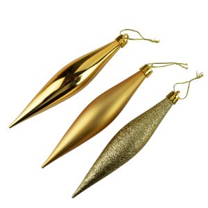 SANTA LILA Komplet 8 bombek sople złote 143129538 - Ozdoby choinkowe