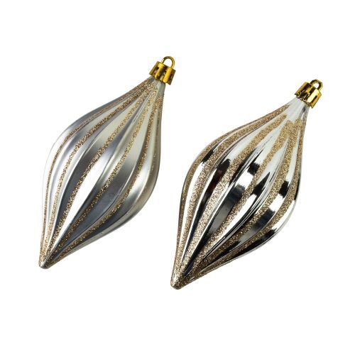 Santa Lila 2 darabos ezüst díszgolyó szett, időtlen karácsonyi dekoráció 143129548