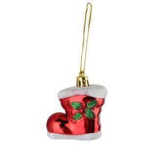 SANTA LILA Komplet 4 bombek But 5x3,5x6cm 143129560 - Ozdoby choinkowe