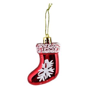 SANTA LILA Komplet 6 bombek Skarpeta Świ 1,5x7,5x4cm 143129572 - Ozdoby choinkowe