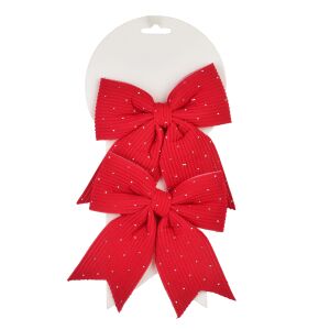 SANTA LILA Komplet 2 kokard 13,5x14,5cmx1cm cyrkonie 143129607 - Dekoracja świąteczna