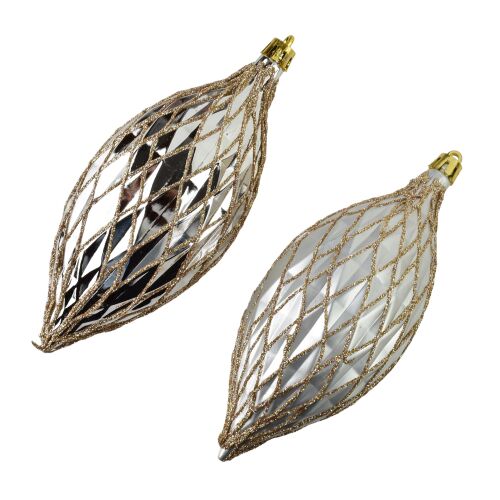 SANTA LILA Komplet 2 bombek srebrnych 143129918