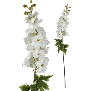 VIRIDIS Kwiat sztuczny Ostróżka 85cm biała AW25