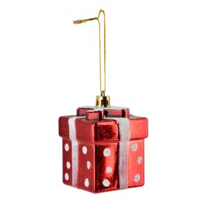 SANTA LILA Komplet 3 bombek prezenty 5x5 x5cm 143130054 - Ozdoby choinkowe