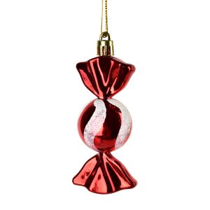 Santa Lila 6 darab cukorka formájú karácsonyi díszszett