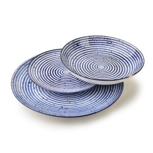 STRIPES BLUE 18 részes porcelán étkészlet modern dizájnnal