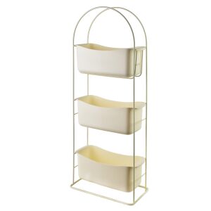 BASIC NATURE DEA BEIGE Fürdőszobai Polc - 3 szint, 27,5x13x73 cm