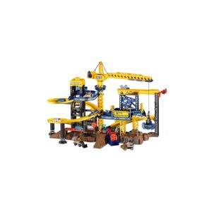 Építkezés játékszett 80 darabos készlet daruval és parkolóházzal, kicsomagolva - Manyuk Toys