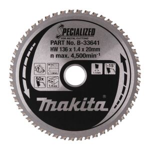 Makita SPECIALIZED Fém Körfűrészlap Ø 136mm 50fog