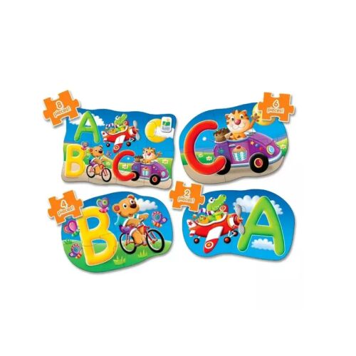 The Learning Journey Az első kirakóm Ábécé 4 az 1-ben, színes ábécé puzzle kisgyermekeknek