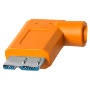 Tether Tools USB Type-C apa - Micro USB Type-B apa Adatkábel (90˚ csatlakozó) - Narancssárga (9.4m) 143132795 - USB kábel