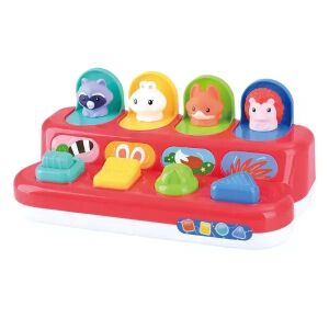 Playgo Guck-Guck-Freunde Aktivitätsspielzeug, interaktives Pop-up-Tierspielzeug für Kleinkinder - Babywalker und Entwicklungsspiele für Kleinkinder