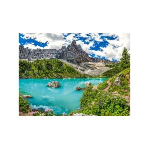 Festői kilátás a Sorapiss tóra az olasz Alpokban, tökéletes puzzle rajongóknak - Castorland Puzzle