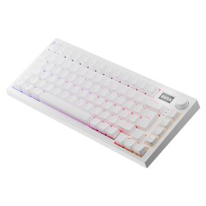 AVAX GM02 PRO Fehér 75% Gasket RGB Mechanikus Billentyűzet Gateron Sárga Kapcsolókkal - AVAX